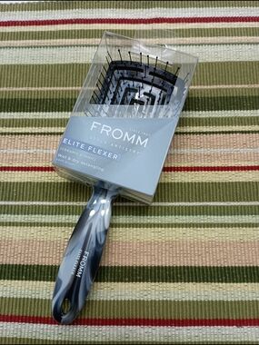 NEW FROMM Elite Flexer Vent Brush Wet & Dry Detangling Hair Gray Marble * Pretty